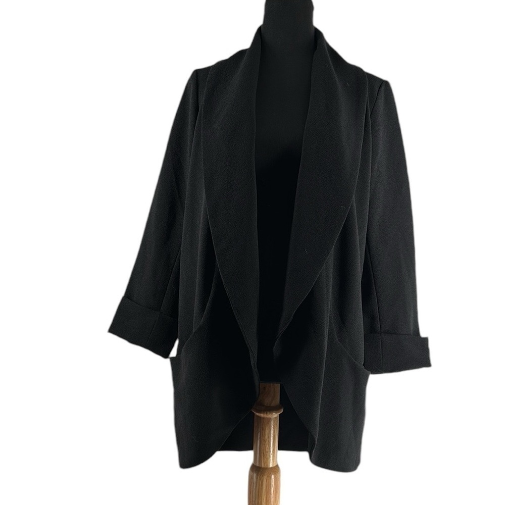 Aritzia Wilfred Chevalier Jacket in black blazer 3/4 sleeve business casual sz 6 - Picture 4 of 11